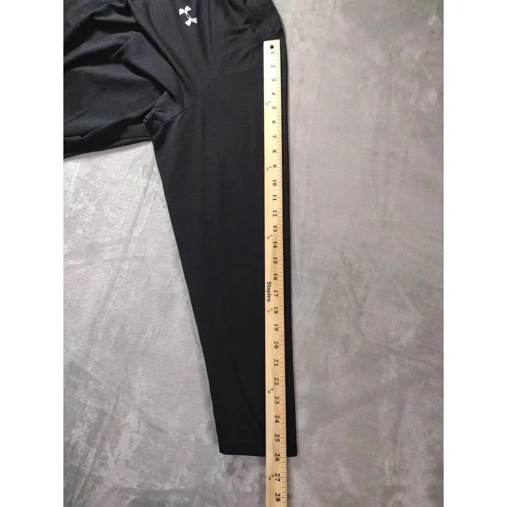 Under Armour Heat Gear Quarter Zip Mens 2XL Black Fitted Threadborne Athleisure